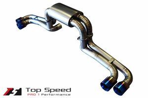 フェラーリ F430用チタン製マフラー (バルブ無し) (USAメーカー Top Speed トップスピード製) 新品送料無料