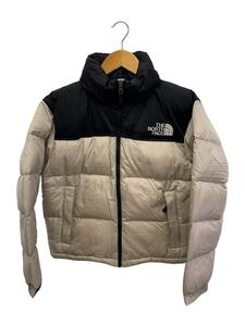 THE NORTH FACE◆SHORT NUPTSE JACKET_ショートヌプシジャケット/L/ナイロン/BEG/無地