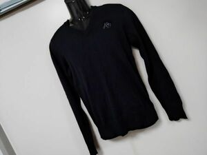 kkaa2134 ■ AEROPOSTALE ■ エアロポステール ニット セーター トップス Vネック 黒 S