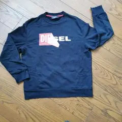 DIESEL ディーゼルロゴスウェット黒 ブラックトレーナー定番オーバーサイズ