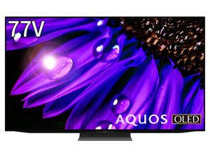 シャープ　AQUOS OLED 4T-C77EQ1 [77吋]展示美品1年保証（即決で5年保証）AI高画質＆前向きサウンドが特徴の4K有機ELテレビTV