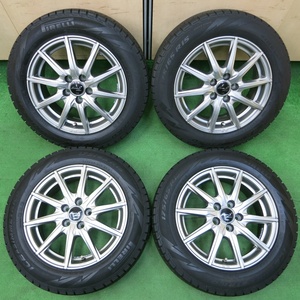 *送料無料* バリ溝 キレイ 8.5分★スタッドレス 175/65R15 ピレリ アイスアシンメトリコ Euro-S Stream MiD マルカ PCD100/5H★4052808イス