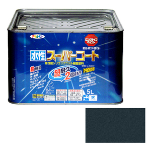 多用途 水性スーパーコート アサヒペン 塗料・オイル 水性塗料2 5L ギンクロ