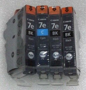 ★☆CANON純正 インクタンク BCI-7eBKとBCI-7eC 未使用長期保管のジャンク品☆★