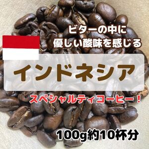 【自家焙煎珈琲100g/10杯分】インドネシア リントン マンデリン バタックブルー/スマトラ式/スペシャルティコーヒー