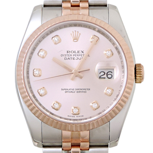 ［飯能本店］ROLEX ロレックス デイトジャスト 10P ダイヤモンド Z番 2006年製 116231G 腕時計 メンズ DH81391