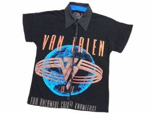 希少☆バックボーン☆80sビンテージバンドTリメイク☆レザー使い☆ヴァンヘイレン☆シャツ サイズXS BACK BONE VAN HALEN 北原哲夫 北原組