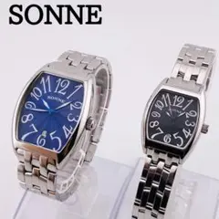 美品　SONNE 新品電池　1786 腕時計　ペアウォッチ　メンズ　レディース