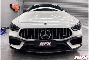 ★ベンツ X290 AMG GT 4ドアクーペ用 3ピースタイプフロントミドルカーボンリップ+カナードセット/カーボンスポイラー/アンダーリップ/63S