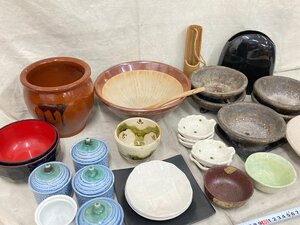 11-15-K06 ◎G 和食器 食器 器 花瓶 プランター 豆皿 中皿 壺 すり鉢 蓋つき器ほか キッチン雑貨 和 ダメージ有 多数 中古品