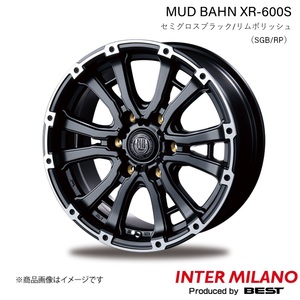 INTER MILANO/インターミラノ MUD BAHN XR-600S ホイール 1本【15×6.0J 6-139.7 INSET43 セミグロスブラック/リムポリッシュ】