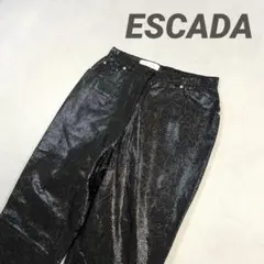 1 ○ ESCADA エスカーダ 豚革 レザーパンツ 38