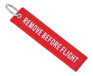 【普通郵便送料無料】『REMOVE BEFORE FLIGHT』フライトタグ キーリング キーホルダー