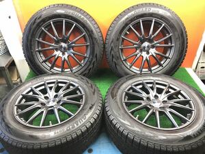 6W-37)冬 235/65R18 YOKOHAMA Ice Guard G075 2020年40週 8.5分山 WEDS Velva Sport 8J+35 PCD114.3 5穴 レクサスRX等