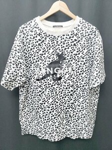 ◇ EMODA エモダ KANGOL レオパード柄 半袖 Tシャツ カットソー サイズF ホワイト ブラック レディース P