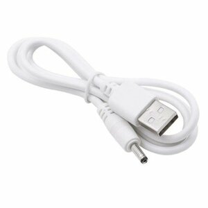 【vaps_5】USB電源ケーブル USBオス→DCジャックオス(3.5/1.35mm) ホワイト 1m 送込