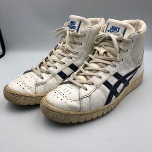 K894Y 日本製 ASICS TIGER アシックス タイガー メンズ ハイカットスニーカー 26cm ホワイト ネイビー