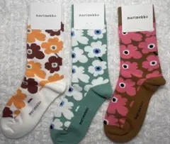 新品 marimekko マリメッコ ソックス レディース　ソックス 3足