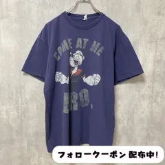 古着 used　POPEYE　ポパイ　半袖プリントTシャツ　紺　ネイビー