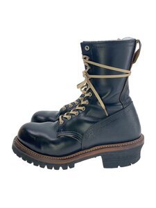 RED WING◆9inch Logger Boots/レースアップブーツ/25.5cm/BLK/9210//