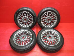 クライスラー イプシロン純正15インチホイール 4本 6J +30 4H 98 BS BLIZZAK VRX2 185/60R15 スタッドレスタイヤ フィアット 500 FIAT