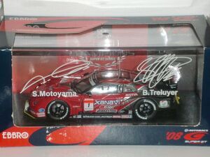 ■1/43 EBBRO SUPER GT 500 XANAVI NISMO GT-R 2008 NISMO FESTIVAL No.1 赤/銀