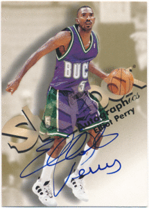 ☆ Elliot Perry NBA 1998-99 Skybox Autographics Signature Auto Blue Ink 直筆サイン オート エリオット・ペリー