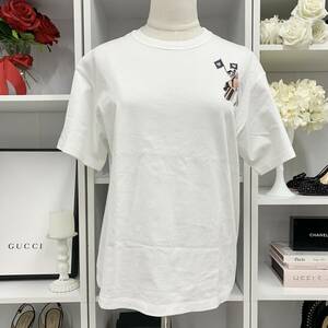 8627 未使用 エルメス FAUBOURG RAINBOW コットン Tシャツ ホワイト