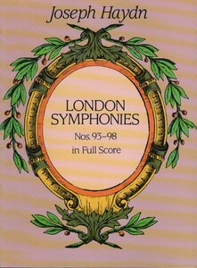 【楽譜 ハイドン 交響曲】第1ロンドン（ザロモン）セット 驚愕 奇跡 他 Dover publ. Haydn: London Symphonies: Nos. 93-98 in Full Score