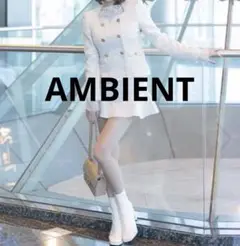 新品★ AMBIENT バックジップショートブーツ　L ホワイト