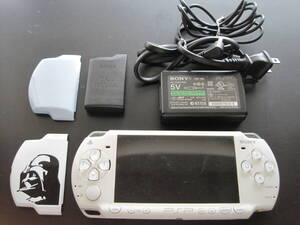 PSP-2001 北米版本体 Darth Vadar StarWars Battlefront Edition White 白 中古 動作品 1800mAh充電池＆厚型蓋 ACアダプター ソフトGTA VCS