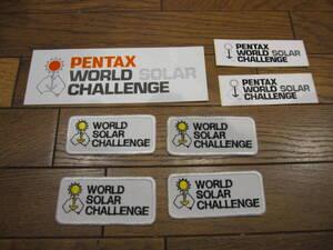 ◎PENTAX World Solar Challengeワッペン（クロスバッジ）＆ステッカー　7枚セット◎