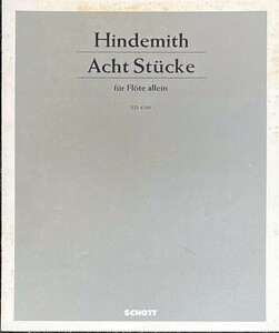 ヒンデミット 8つの小品 (フルートソロ)輸入楽譜 Hindemith Acht Stucke fur Flote allein 洋書