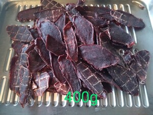 日本鹿ジャーキー、鹿肉ジャーキー、４００g(100gが4個)