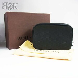 極美品 ルイヴィトン ダミエアンフィニ トゥルーストワレ ポーチ セカンドバッグ N23347/RA4163 ノワール LOUIS VUITTON 中古美品 ♪