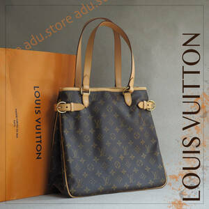 美品★ ルイヴィトン LOUIS VUITTON モノグラム バティニョール ヴェルティカル M51153 トートバッグ ワンショルダー A4 ブランド