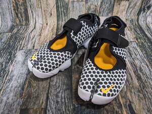 最後 24cm NIKE AIR RIFT BR “POLKADOT” 箱付き 検 エアリフト ブリーズ ポルカ ドット 足袋 スニーカー サンダル 水玉 白/黒 24.0 US7