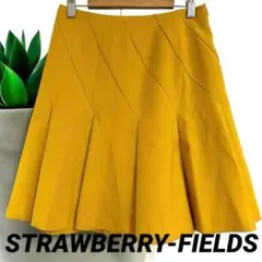 【STRAWBERRY-FIELDS】美品 スカート プリーツ フレア 裏地付