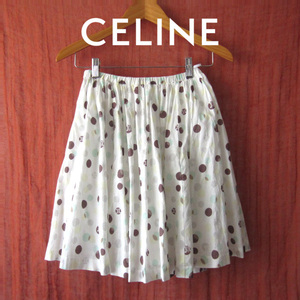 美品　CELINE／セリーヌ★　ドット柄　フレアスカート　140サイズ　定価12600円