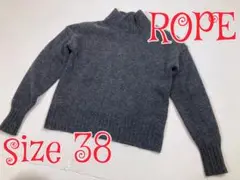 ROPE ウールハイネックセーター　チャコール　38 ロペ