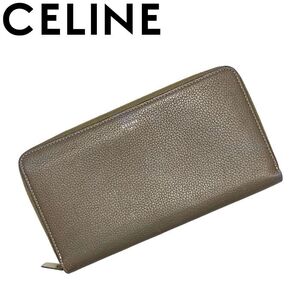 【中古】【やや傷や使用感あり】CELINE 長財布 セリーヌ ジップアラウンド レザー 本革 ブランド r-celine-w-0549-10