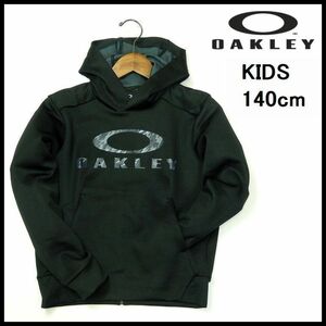 新品 即決 定価8,030円 オークリー キッズ パーカー フーディー 140cm 黒 テクニカルフリース OAKLEY 子供用 【9059】