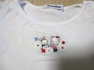 ファミリア・可愛いパフスリーブTシャツ・サイズ８０㎝・送料１８０円