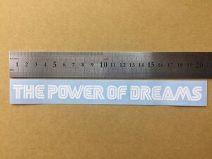 ”The Power of Dreams”　ホンダ　キャッチフレーズ　セガサターン風　切り抜きステッカー　白 2枚セット