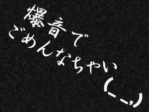 「爆音でごめんなちゃい」カッティングステッカー(2)　レギュラーカラー