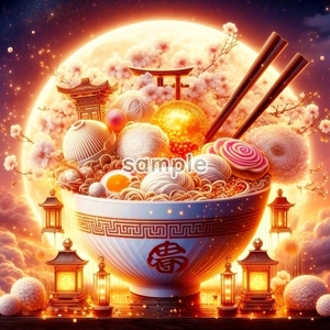 A3 350dpi ラーメンアート 01 オリジナル絵イラスト著作権フリー画像素材 42P Ramen art 01 picture image material copyright free