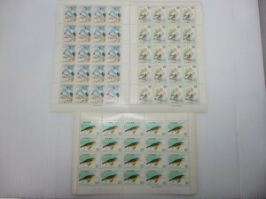 K-214　自然保護シリーズ切手　第2集　鳥類（1シート20円×20枚）　合計3シート　未使用品　