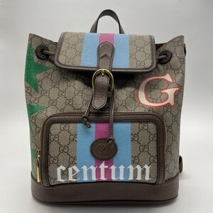 ω綺麗【GUCCI グッチ インターロッキングG プリント バックパック 674147 100周年記念 centum リュックサック GGスプリーム】TK3674