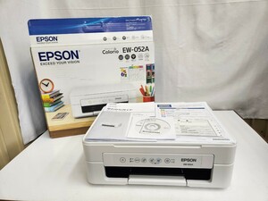 CK◇ 通電確認済み EPSON Colorio EW-052A ホワイト 2023年製 インクジェットプリンター エプソン カラリオ