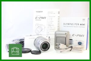 実用■到着後即使える■OLYMPUS PEN Mini E-PM1+14-42mm II R■手ぶれ/AF動作■バッテリー・チャージャー・4GB SDカード付き・箱■EE1050